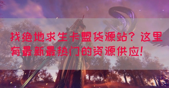 找绝地求生卡盟货源站？这里有最新最热门的资源供应！