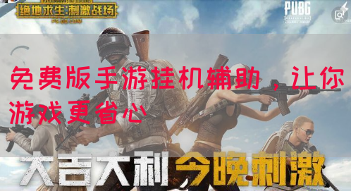 免费版手游挂机辅助，让你游戏更省心