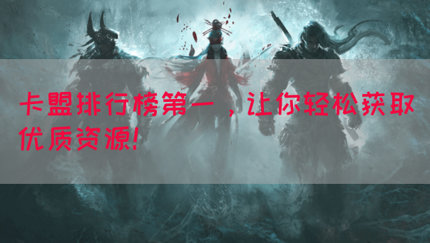 卡盟排行榜第一，让你轻松获取优质资源！