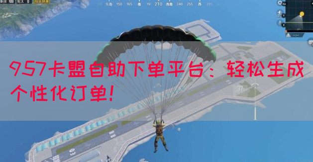 957卡盟自助下单平台：轻松生成个性化订单！(图1)