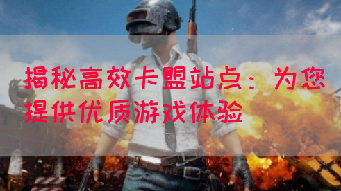 揭秘高效卡盟站点：为您提供优质游戏体验(图1)