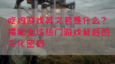 吃鸡游戏英文名是什么？揭秘全球热门游戏背后的文化密码(图1)