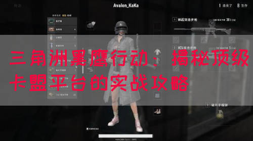 三角洲黑鹰行动：揭秘顶级卡盟平台的实战攻略
